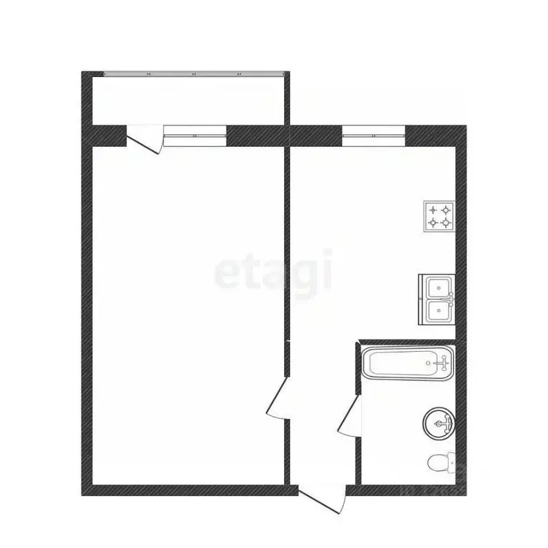 1-к кв. Костромская область, Кострома Профсоюзная ул., 34 (20.7 м) - Фото 1