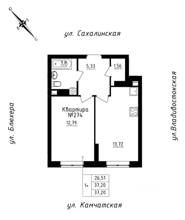 1-к кв. Свердловская область, Екатеринбург ул. Кронштадтская (37.2 м) - Фото 0