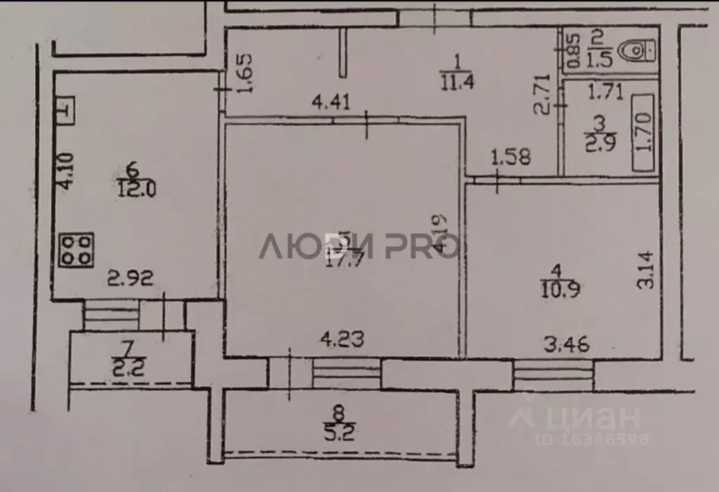 2-к кв. Башкортостан, Уфа ул. Менделеева, 138 (60.1 м) - Фото 2