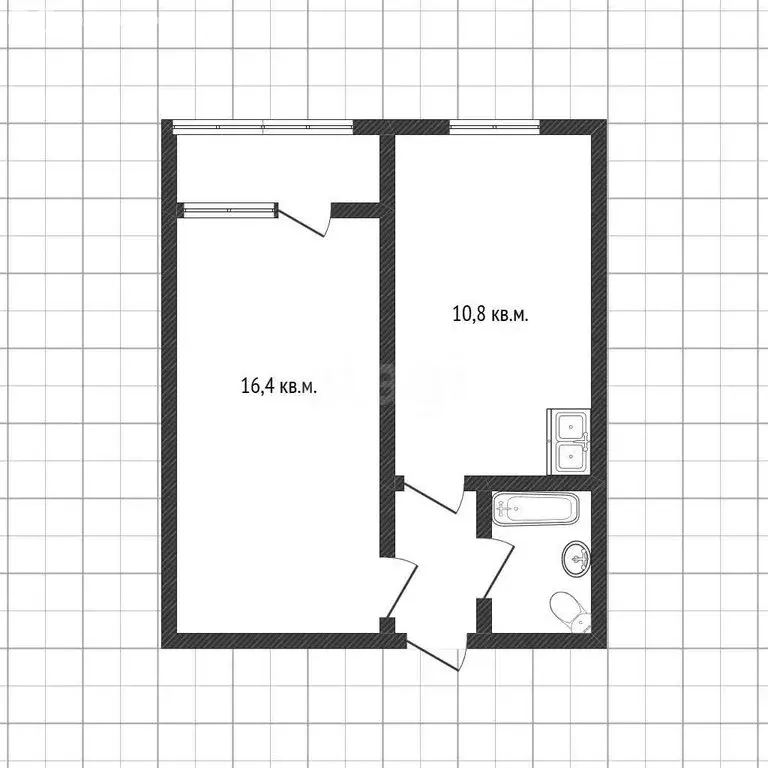 1-комнатная квартира: Бийск, Социалистическая улица, 26 (34.1 м) - Фото 1