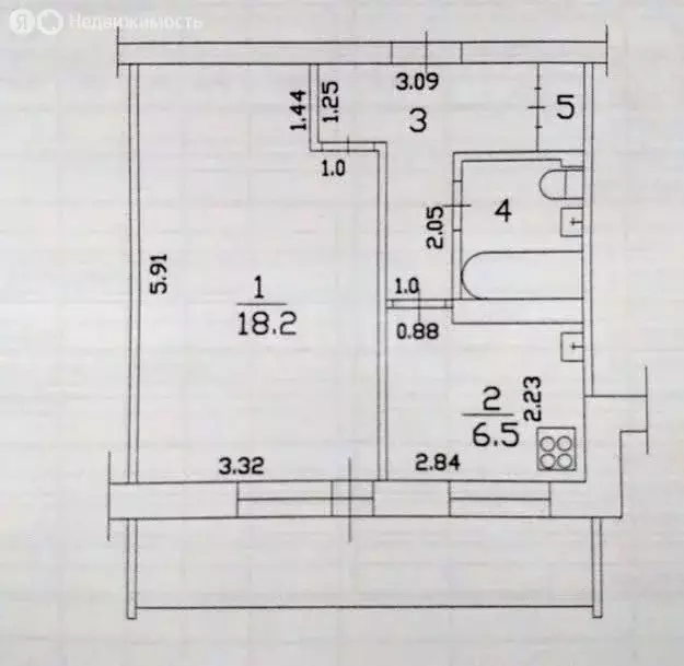 1-комнатная квартира: Казань, улица Фатыха Амирхана, 77 (32.9 м) - Фото 1