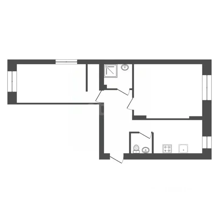 2-к кв. Башкортостан, Уфа Южный мкр, ул. Загира Исмагилова, 16 (56.5 ... - Фото 0
