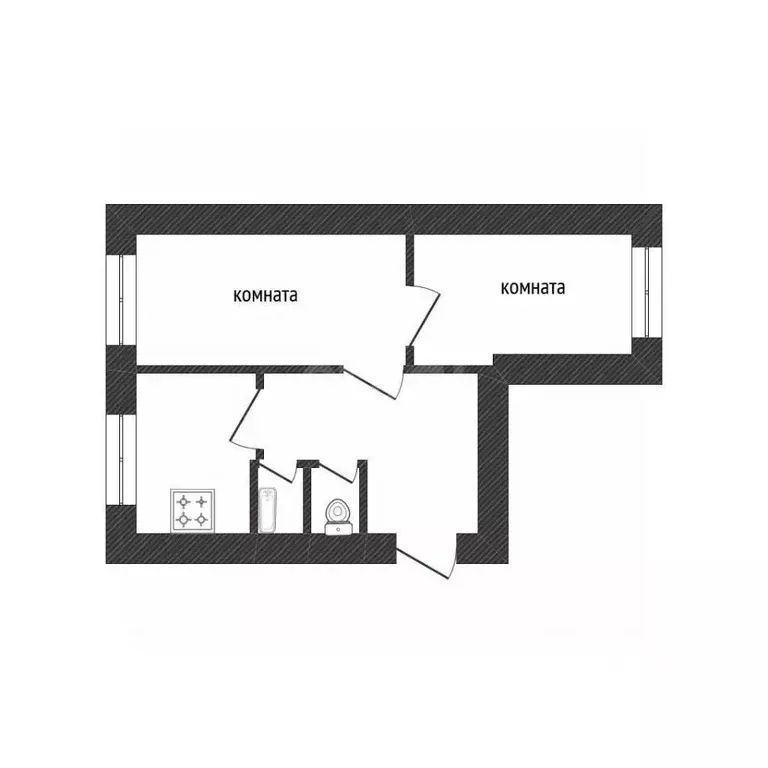 2-к кв. Ленинградская область, Волхов Пролетарская ул., 9 (45.0 м) - Фото 1