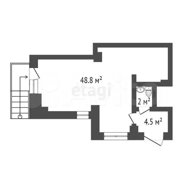 Продам помещение свободного назначения, 55.3 м - Фото 1