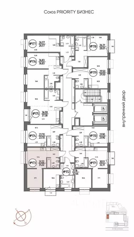 1-к кв. Иркутская область, Иркутск Макс жилой комплекс (31.22 м) - Фото 2