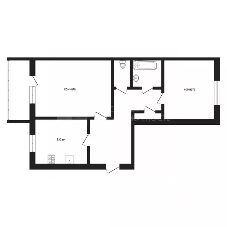 2-к кв. Тюменская область, Тюмень ул. Щербакова, 110 (51.6 м) - Фото 2