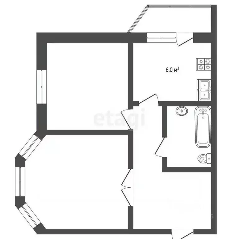 2-к кв. Московская область, Балашиха Кучино мкр, ул. Центральная, 41 ... - Фото 1