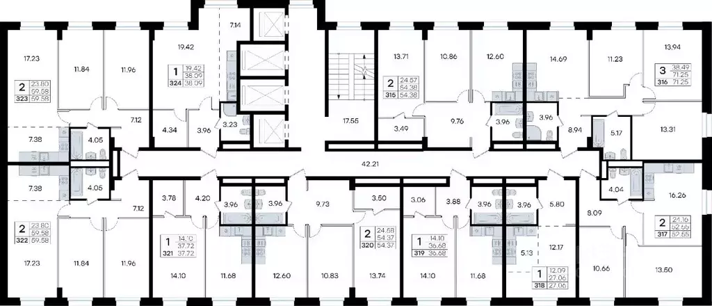 2-к кв. Приморский край, Владивосток ул. Тухачевского (54.37 м) - Фото 2