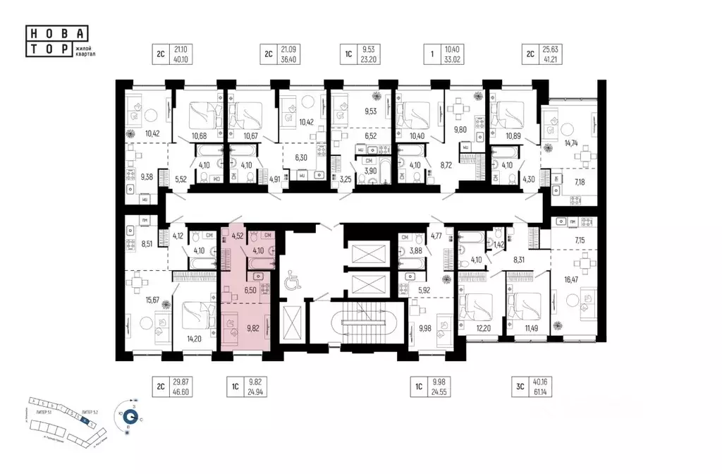 1-к кв. Башкортостан, Уфа Глумилино-1 мкр, Новатор жилой комплекс ... - Фото 2