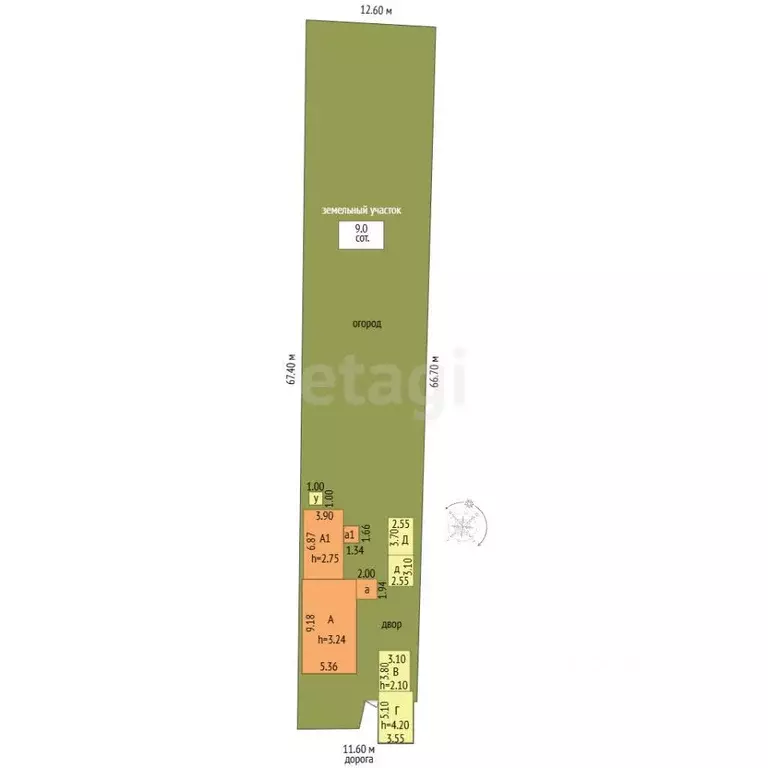 Участок в Ростовская область, Батайск Крымская ул. (9.0 сот.) - Фото 2