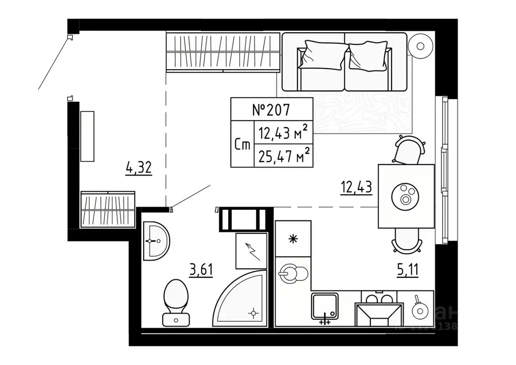 Студия Ленинградская область, Ломоносовский район, Аннинское городское ... - Фото 1