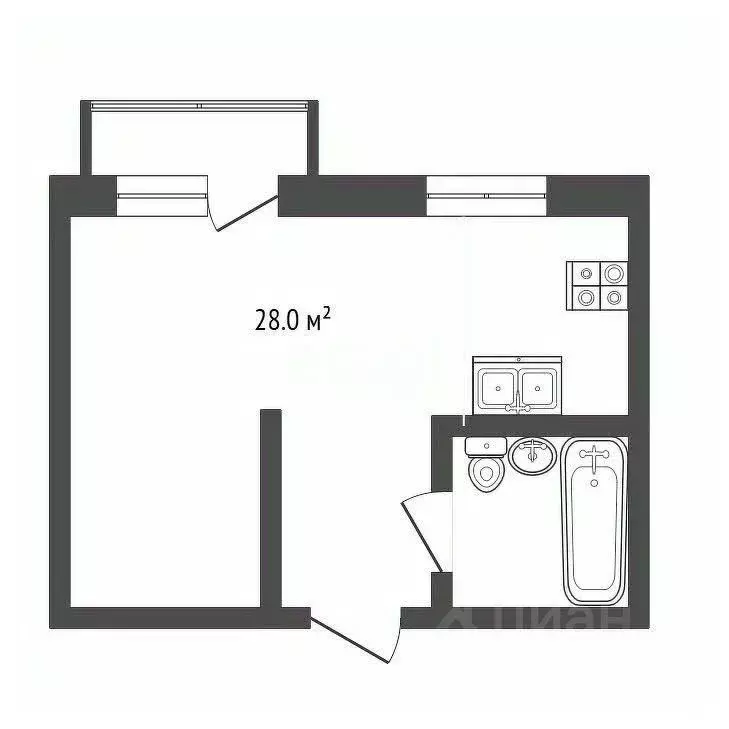 1-к кв. Самарская область, Волжский район, Лопатино с/пос, пос. ... - Фото 2