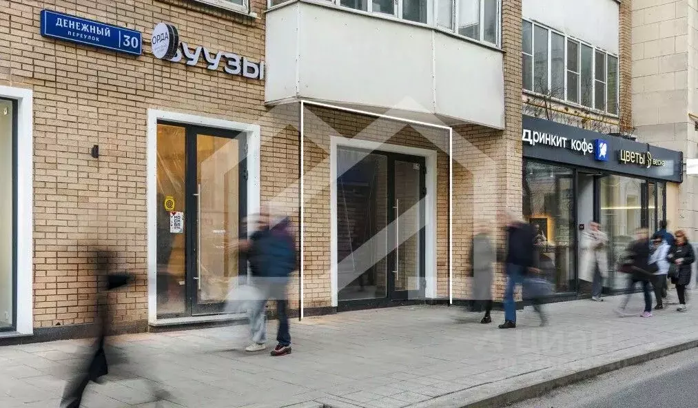 Торговая площадь в Москва Денежный пер., 30 (27 м) - Фото 1