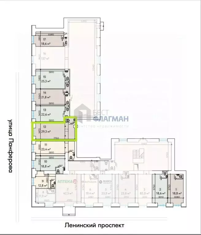 Помещение свободного назначения в Москва Ленинский просп., 81/2 (29 м) - Фото 2
