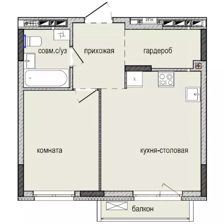 1-к кв. Удмуртия, Ижевск Культбаза жилрайон, 8-й мкр, Ежевика жилой ... - Фото 1