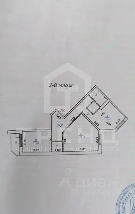 2-к кв. Ленинградская область, Всеволожский район, пос. Бугры ул. ... - Фото 2