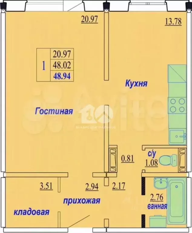 1-к кв. Новосибирская область, Новосибирск ул. Плющихинская, 3 (49.0 ... - Фото 2