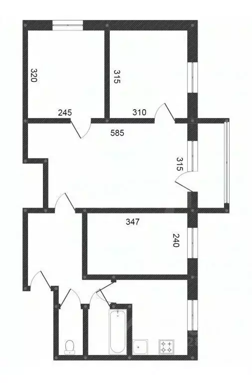 4-к кв. Калужская область, Калуга Майская ул., 6 (58.0 м) - Фото 2
