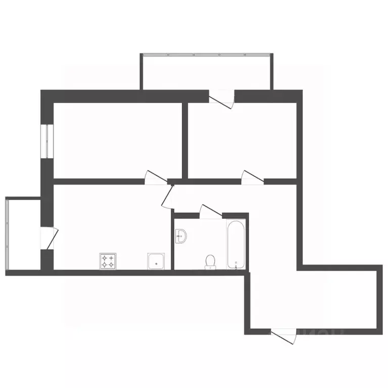 2-к кв. Пермский край, Пермь ул. Подводников, 88Б (62.38 м) - Фото 2