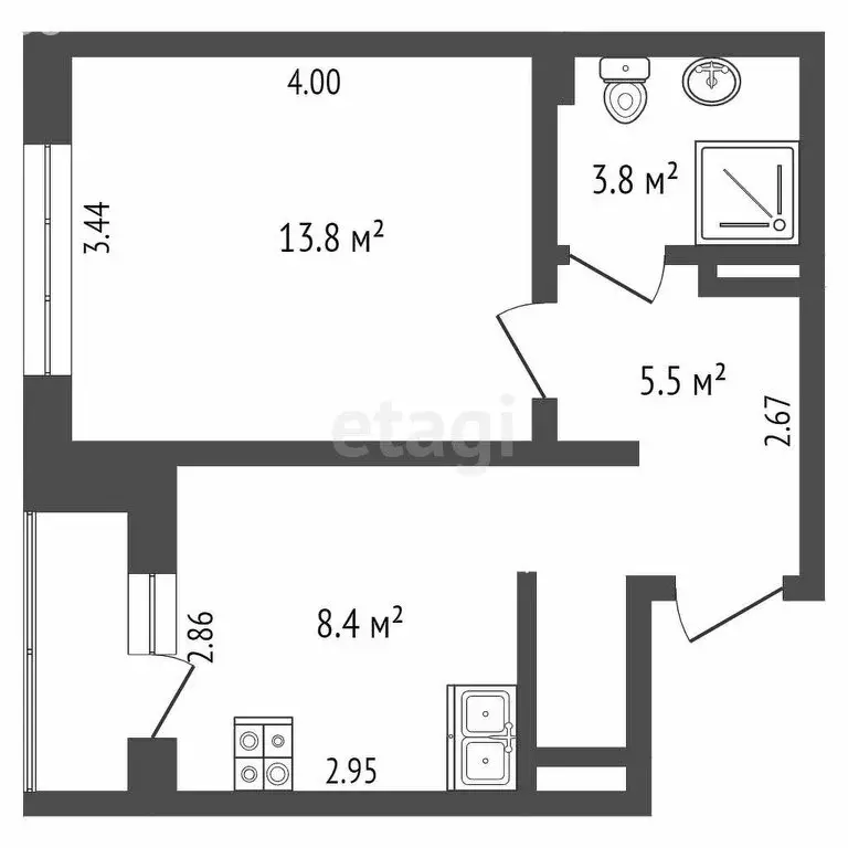 1-комнатная квартира: Омск, микрорайон Заозёрный, проспект Менделеева, ... - Фото 1