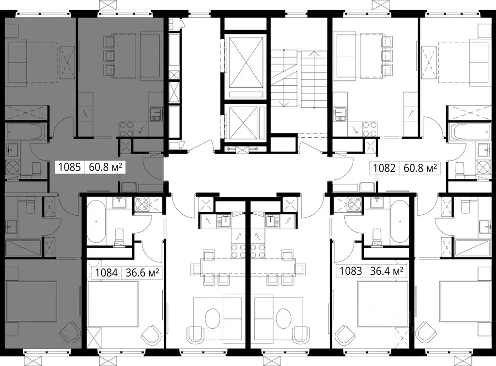 2-к кв. Московская область, Ленинский городской округ, д. Сапроново, ... - Фото 2