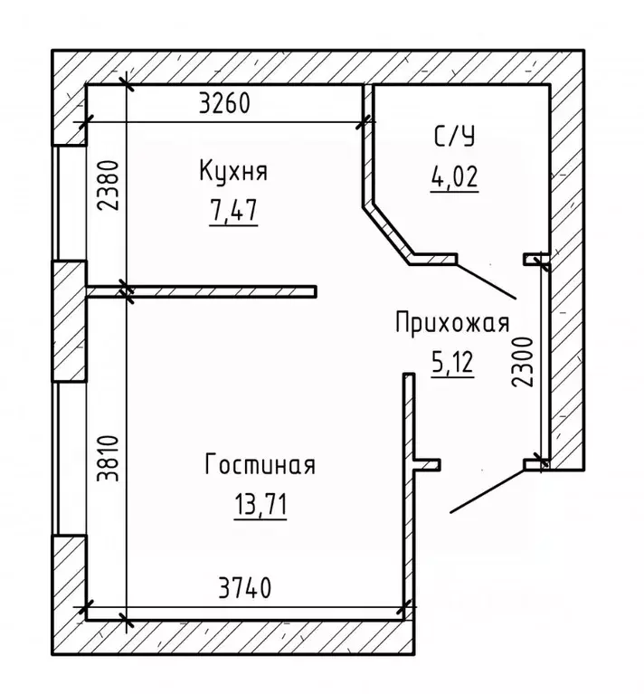 1-к кв. Кабардино-Балкария, Нальчик ул. А.А. Кадырова (30.5 м) - Фото 2