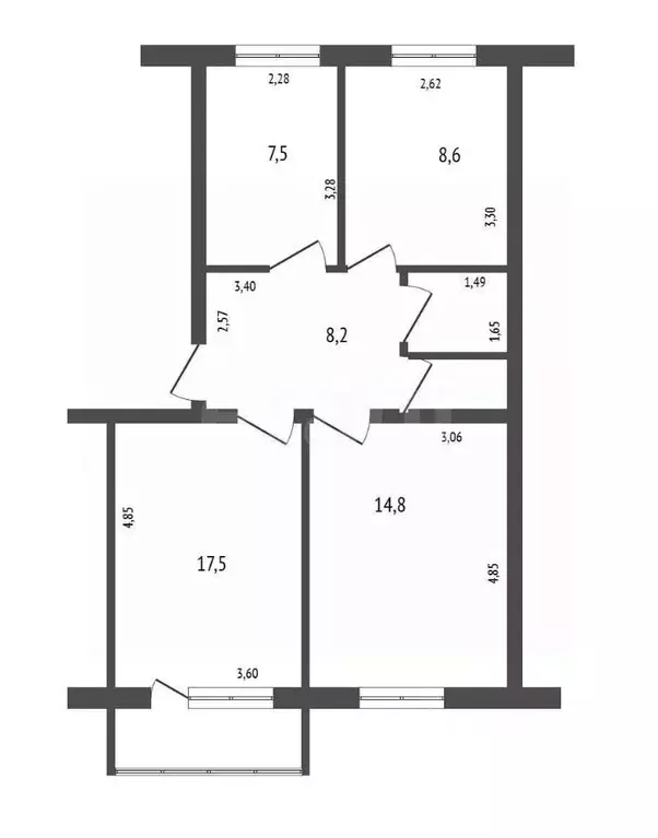 3-к кв. Белгородская область, Белгородский район, Дубовское с/пос, ... - Фото 1