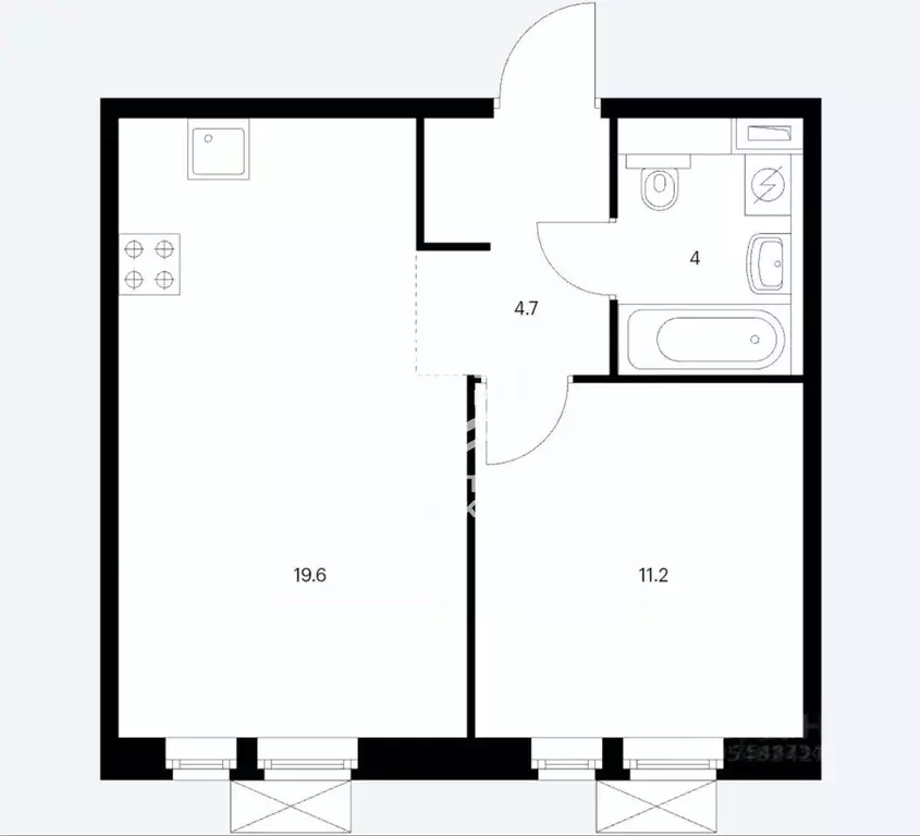 2-к кв. Московская область, Мытищи ул. Мира, 37 (40.0 м) - Фото 1