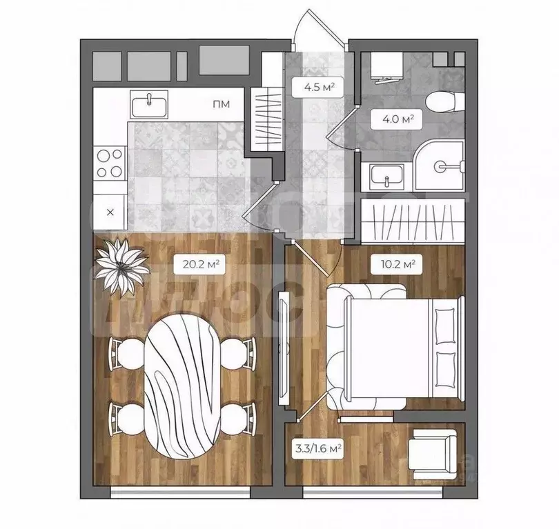 1-к кв. Крым, Алушта ул. Пуцатова, 32 (40.3 м) - Фото 2