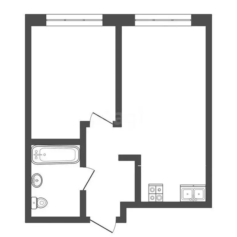 2-комнатная квартира: Тюмень, Харьковская улица, 72А (38.91 м) - Фото 0