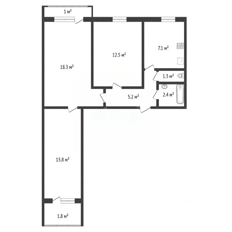 3-к кв. Нижегородская область, Нижний Новгород ул. Сергея Акимова, 8 ... - Фото 2