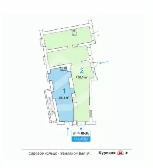 Торговая площадь в Москва ул. Земляной Вал, 25 (56 м) - Фото 1
