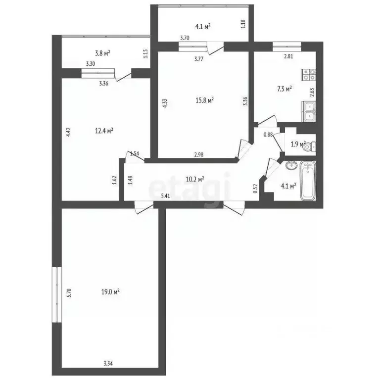 Комната Ямало-Ненецкий АО, Новый Уренгой просп. Губкина, 21 (31.4 м) - Фото 2