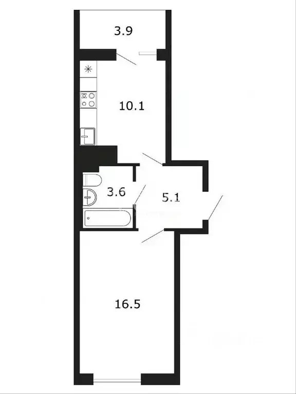 1-к кв. Санкт-Петербург дор. Торфяная, 17к2 (35.3 м) - Фото 2