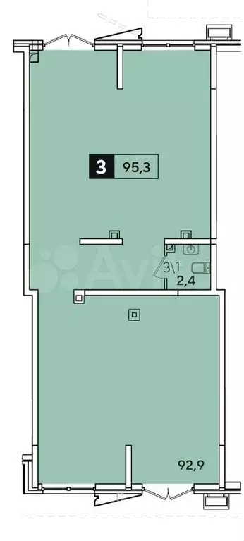 Продам офисное помещение, 95.7 м - Фото 0