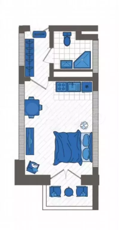 Квартира-студия, 18 м, 16/19 эт. - Фото 0