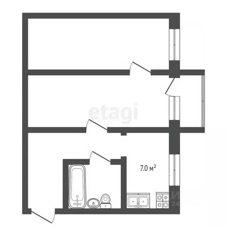 2-к кв. Московская область, Коломна ул. Суворова, 100 (44.5 м) - Фото 1