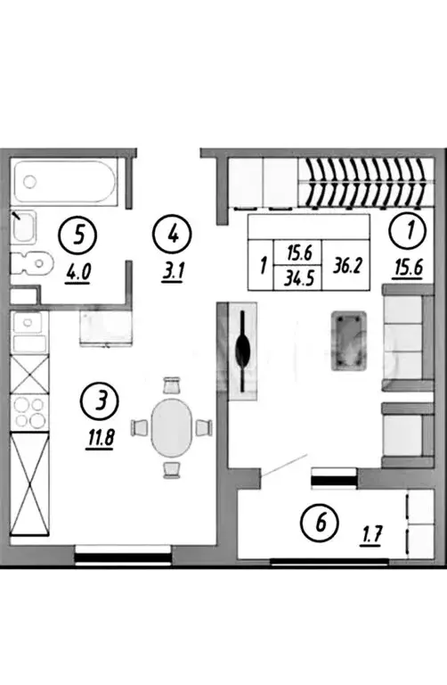 1-комнатная квартира: Оренбург, улица Автомобилистов, 15 (34.2 м) - Фото 0