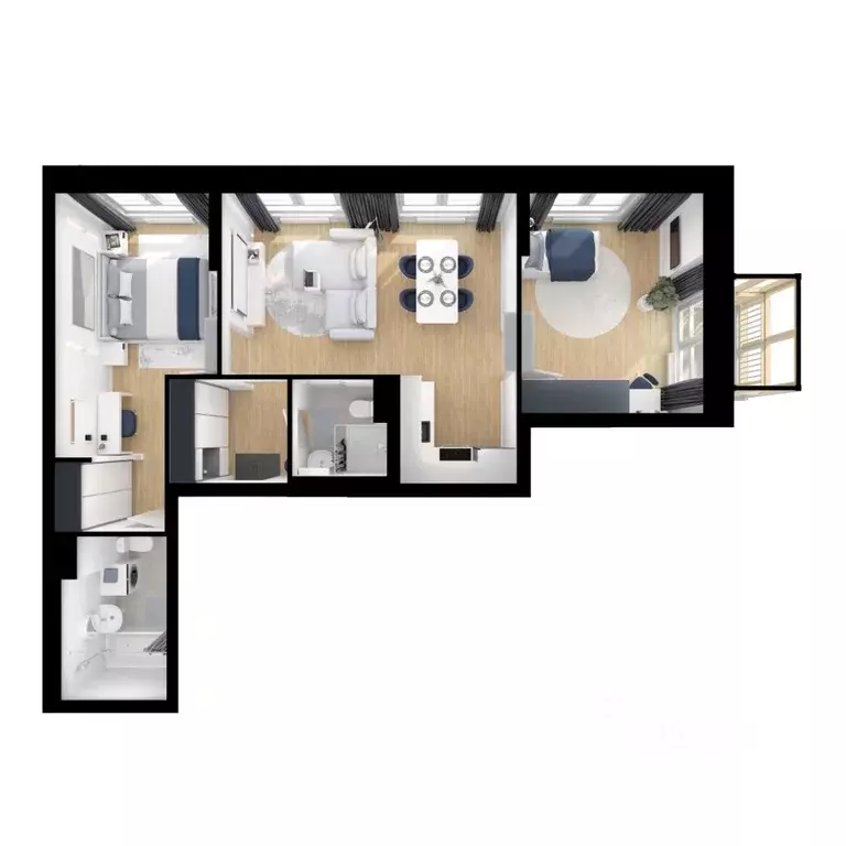 2-к кв. Нижегородская область, Нижний Новгород д. Утечино, Савин Парк ... - Фото 2