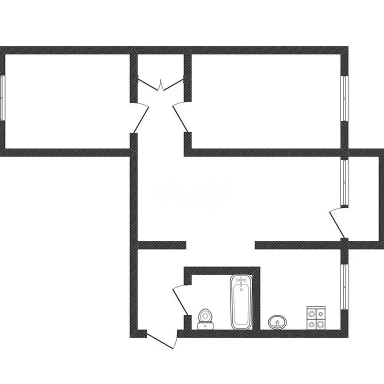 3-комнатная квартира: Бийск, улица Льнокомбинат, 21 (55.2 м) - Фото 0
