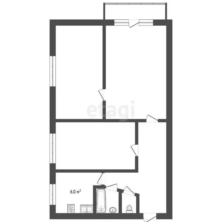 3-комнатная квартира: Миасс, проспект Октября, 26 (52.5 м) - Фото 0