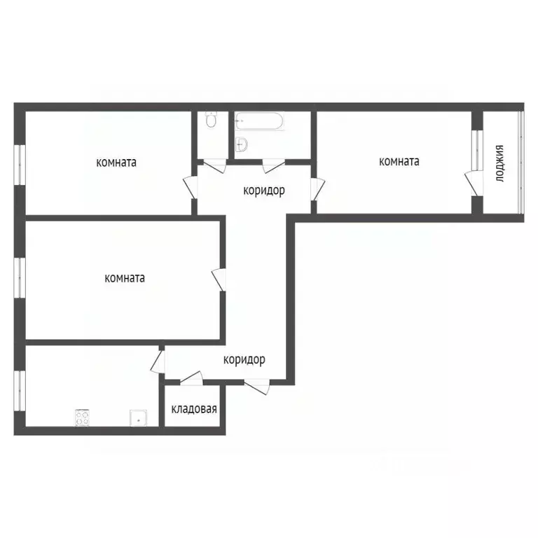 3-к кв. Тюменская область, Заводоуковск Донбасская ул., 2 (68.0 м) - Фото 2