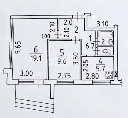 2-к кв. Орловская область, Орел Московское ш., 169 (45.9 м) - Фото 2