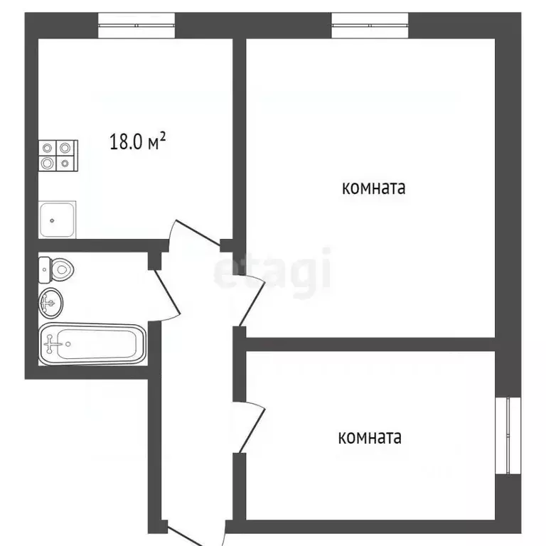 3-к кв. Ростовская область, Аксай ул. Дружбы, 11 (53.6 м) - Фото 1