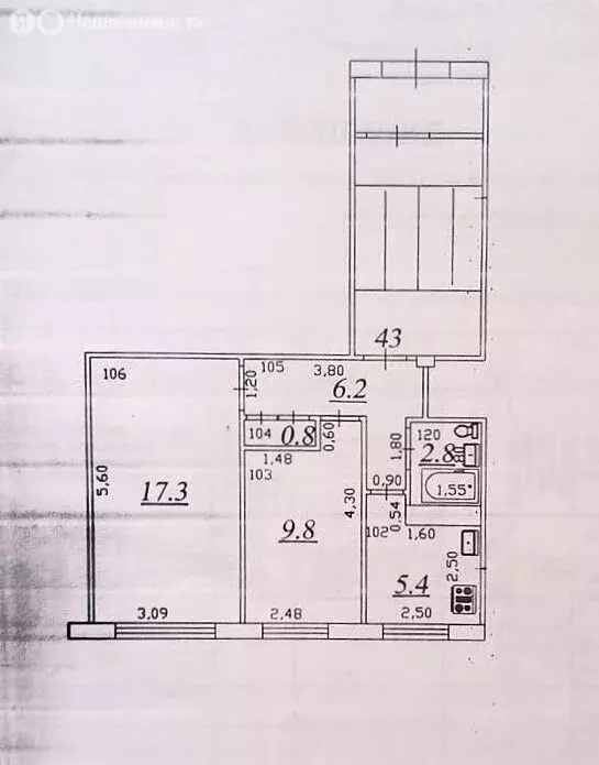 2-комнатная квартира: Самара, Аэродромная улица, 99 (42.3 м) - Фото 2