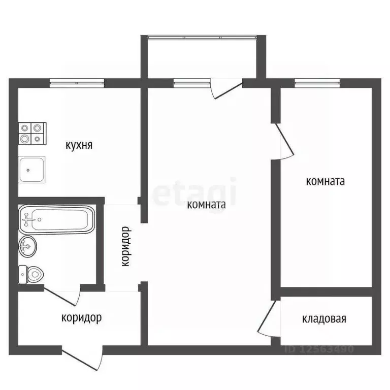 2-к кв. Воронежская область, Воронеж Московский просп., 7 (43.9 м) - Фото 2