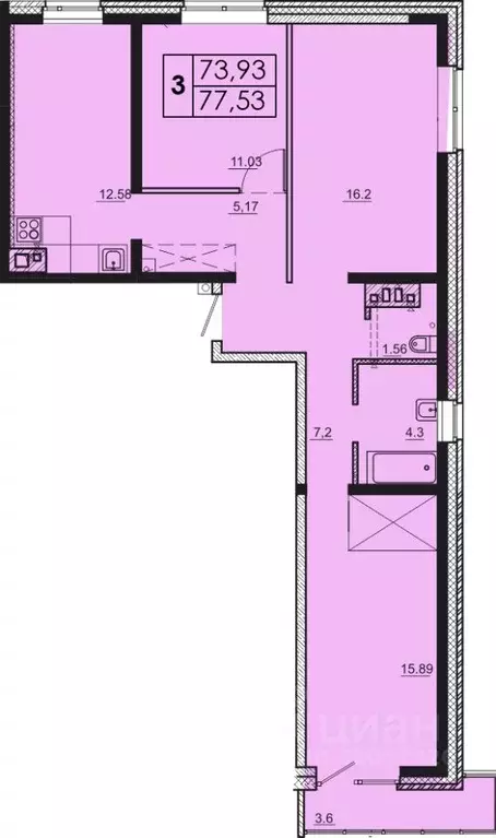 3-к кв. Иркутская область, Иркутск Ново-Ленино мкр, Мега жилой ... - Фото 0