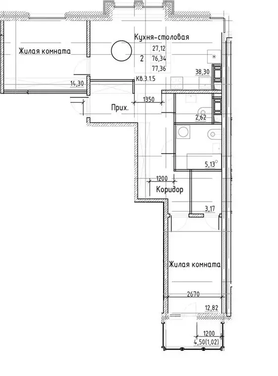 2-к кв. Санкт-Петербург Заставская ул., 30 (78.47 м) - Фото 0