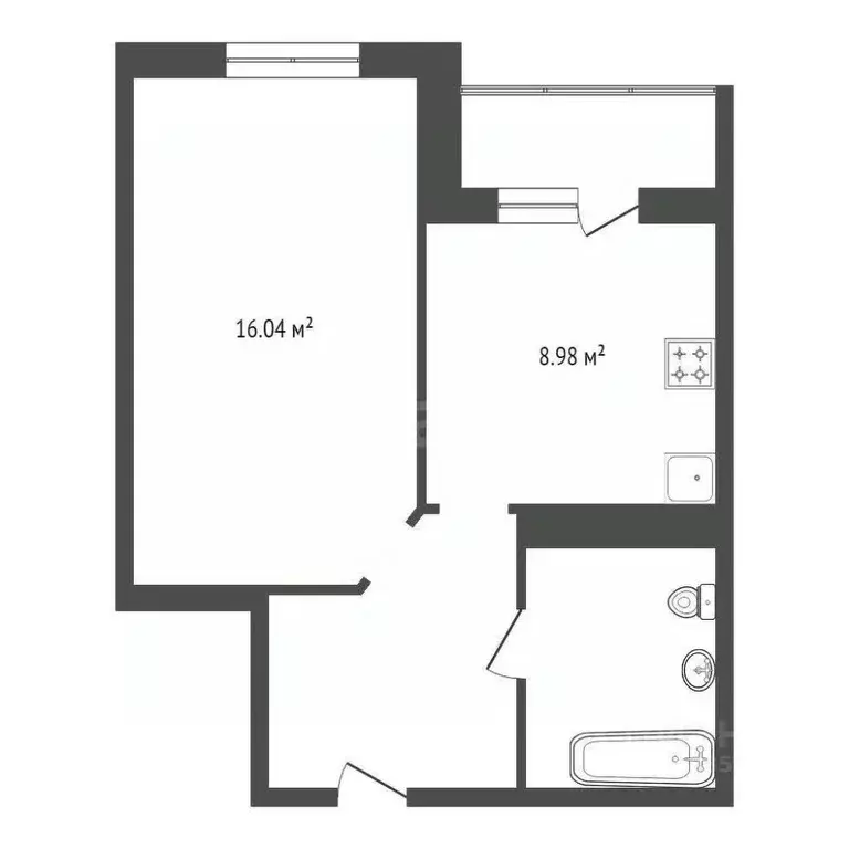 1-к кв. Красноярский край, Красноярск ул. Шевченко, 3 (35.8 м) - Фото 2