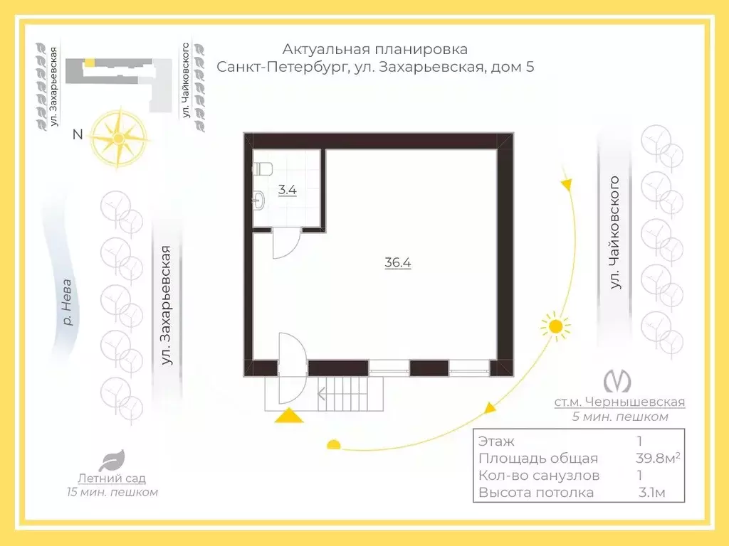 Офис в Санкт-Петербург Захарьевская ул., 5 (40 м) - Фото 1